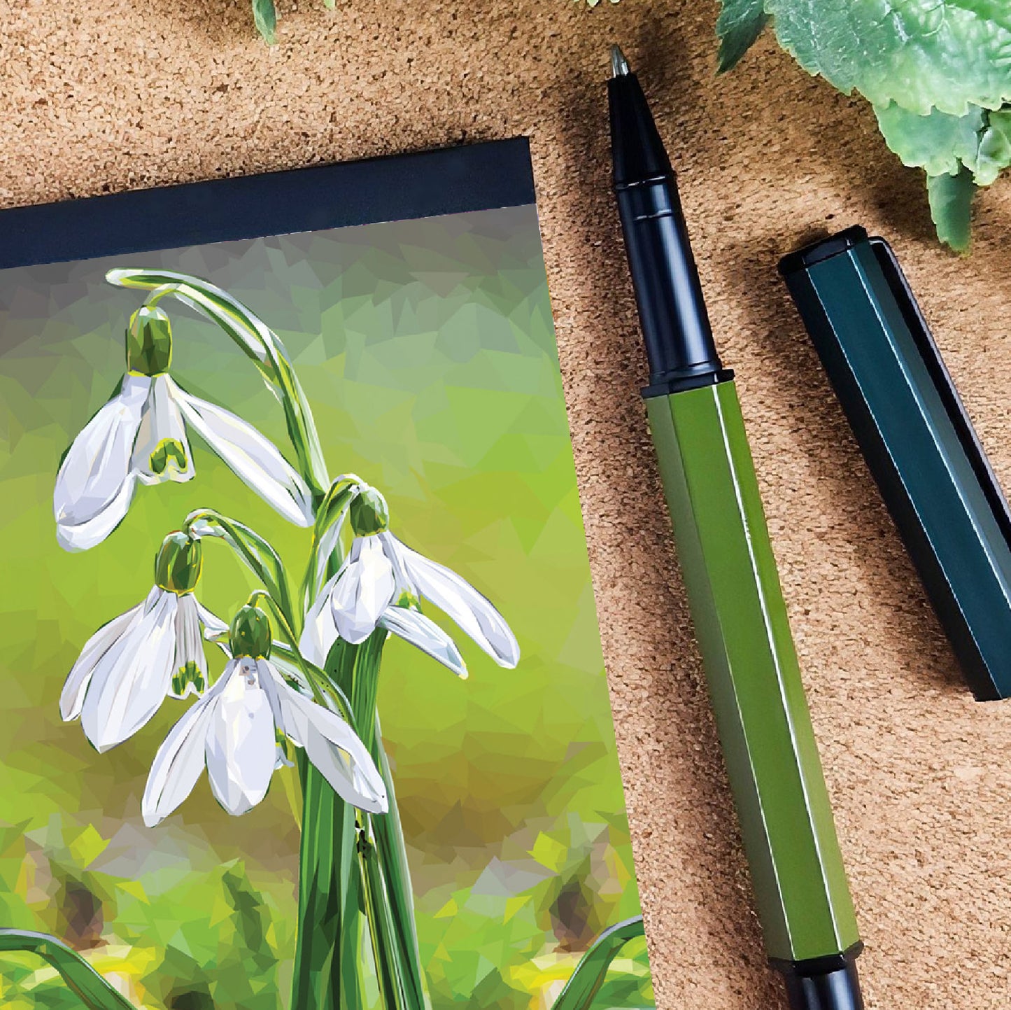 Snowdrop flower illustration | A7 mini notebook