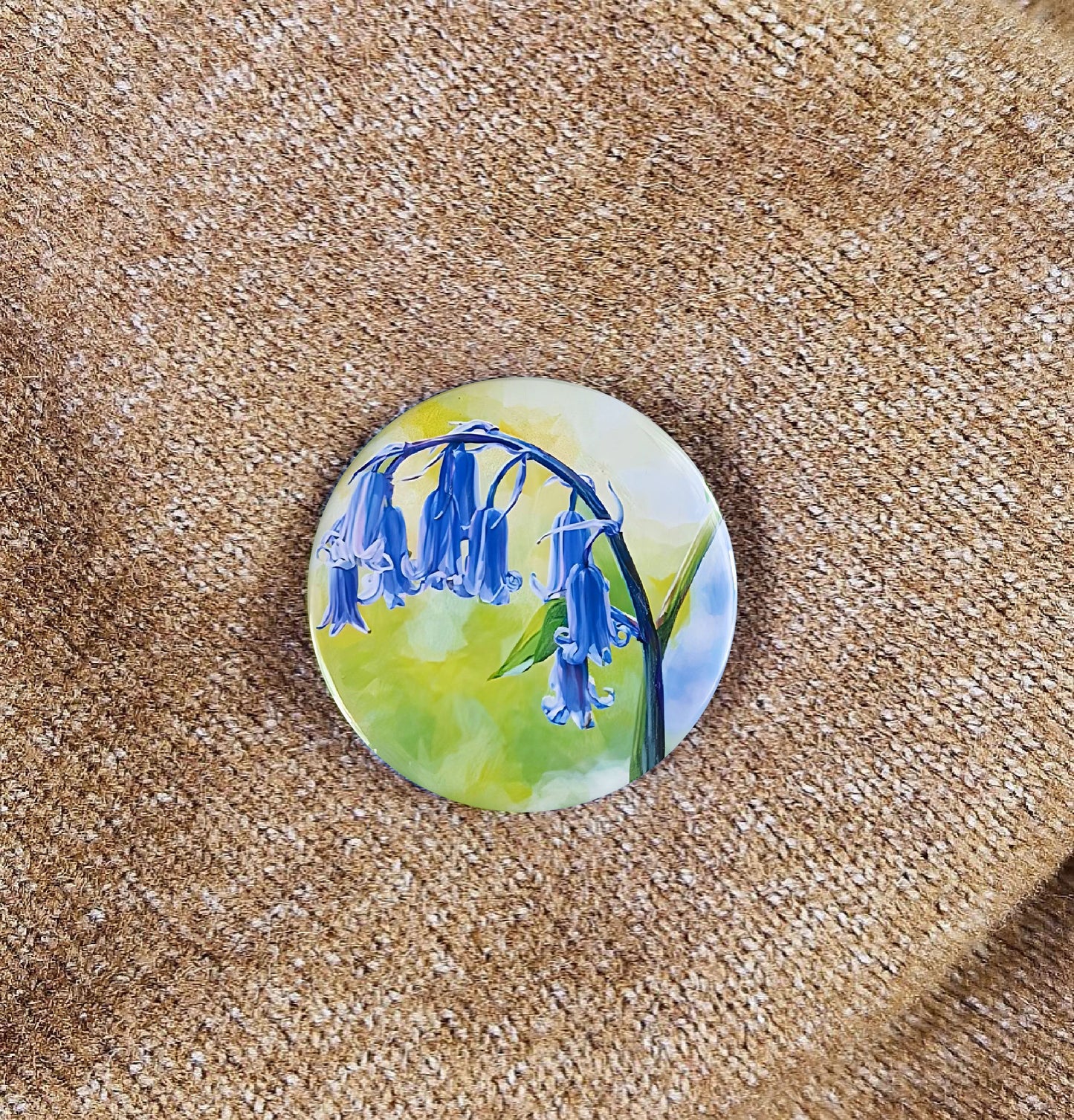 Bluebell flower illustration | Mini pin badge | British wildflowers