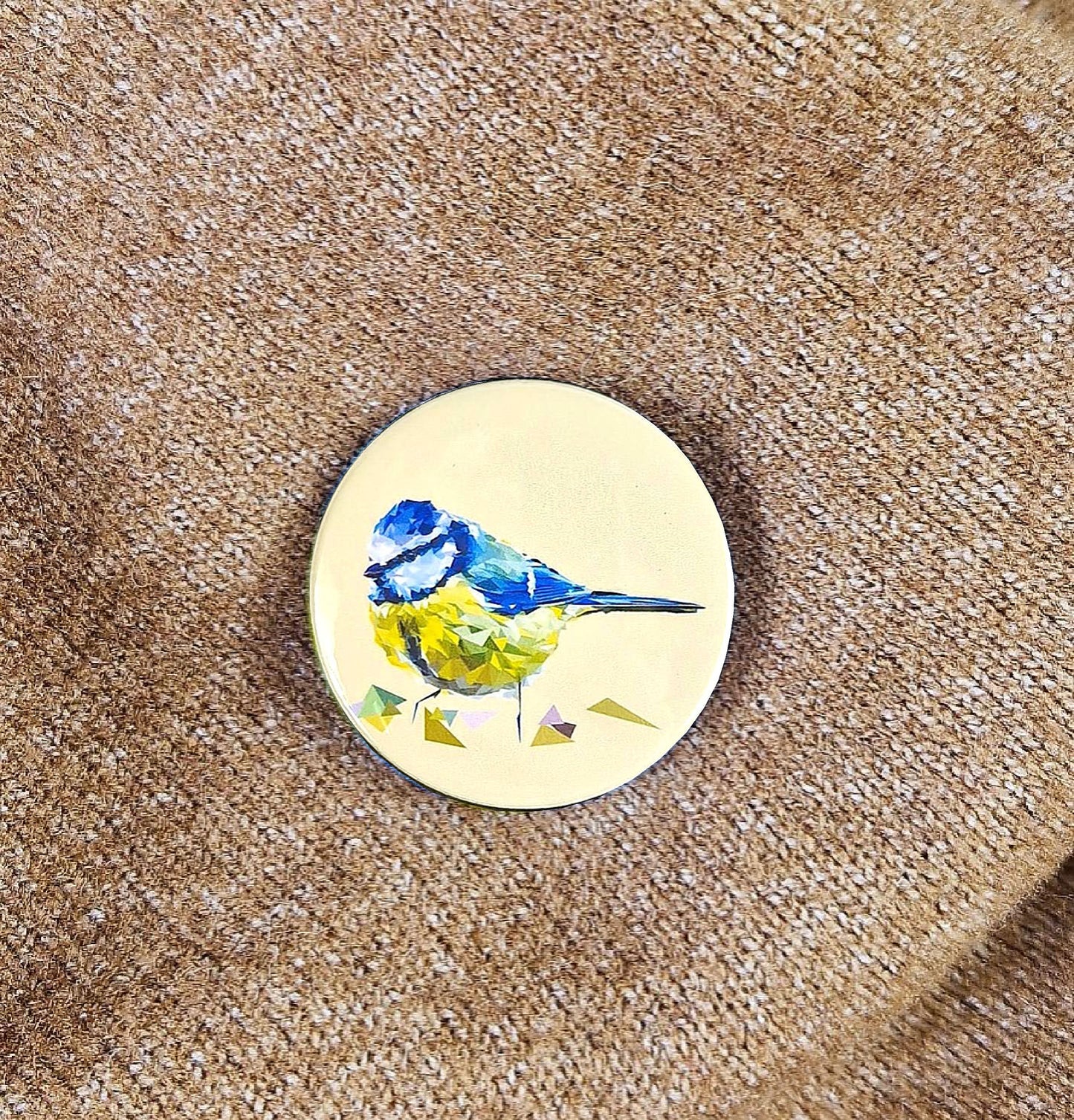 Blue tit bird illustration | Mini pin badge | Wildlife pin