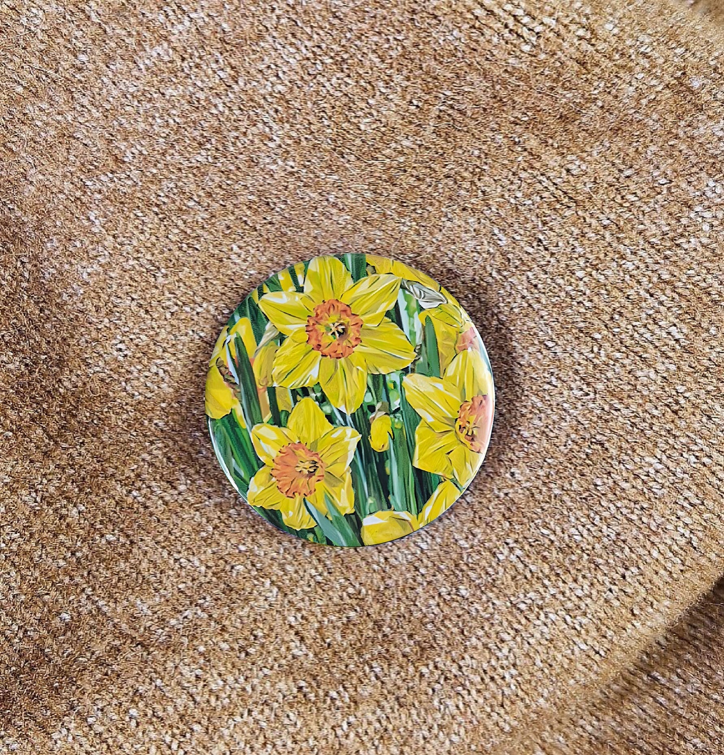 Daffodil flower illustration | Mini pin badge | Garden flowers