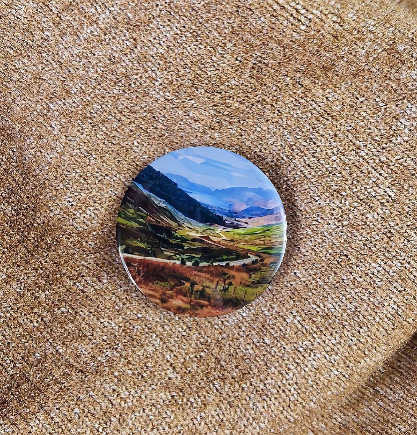 Scottish landscape illustration | Mini pin badge | Glen Docherty