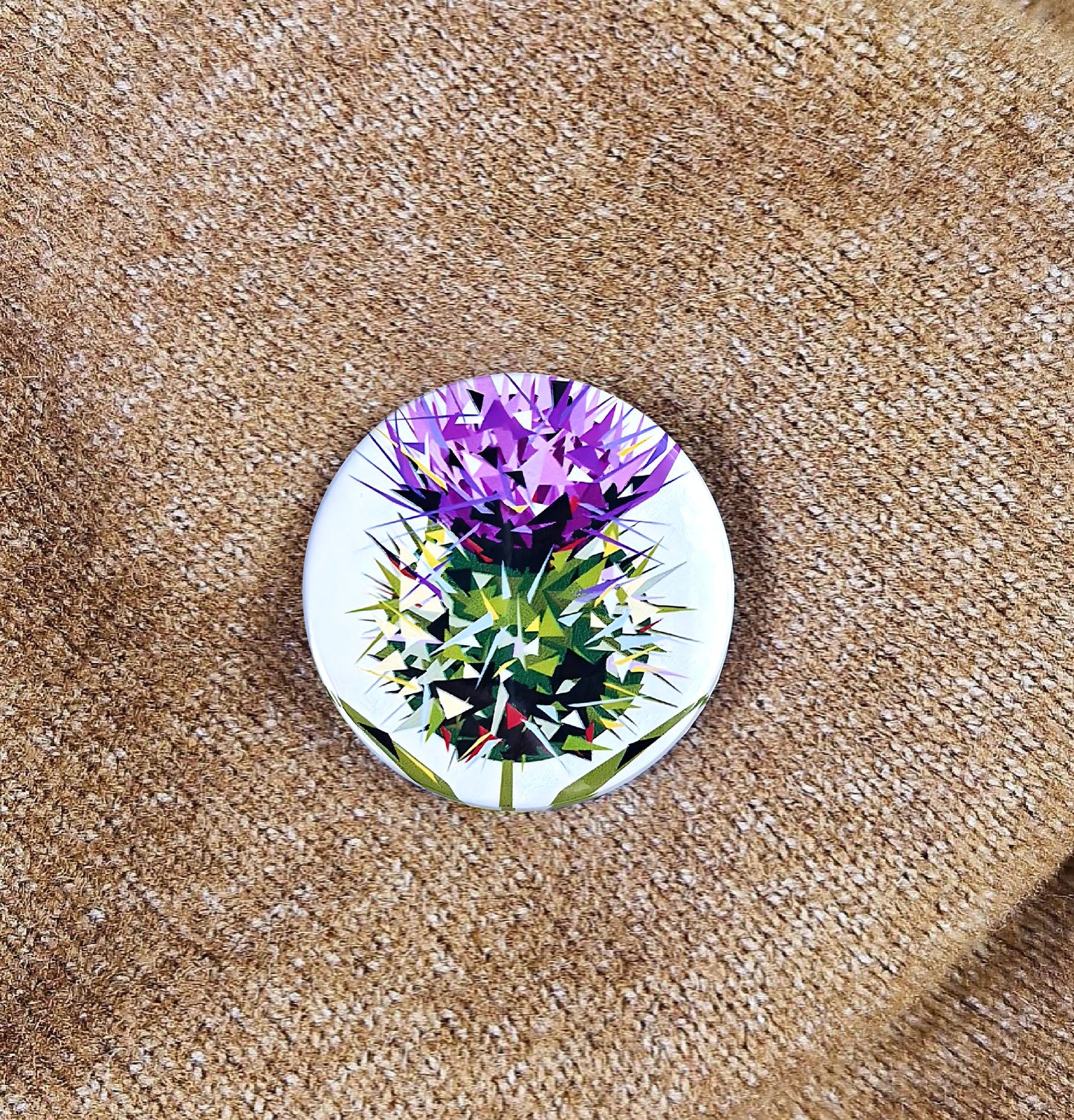Spear thistle illustration | Mini pin badge | Scottish pin