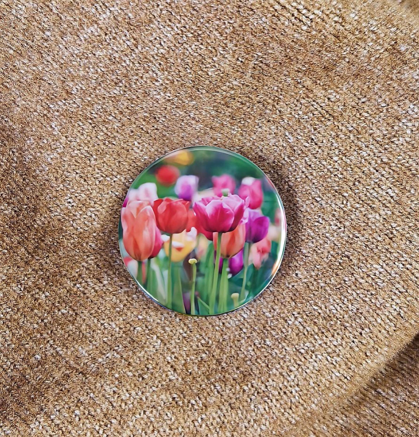 Tulip flowers illustration | Mini pin badge | British flowers
