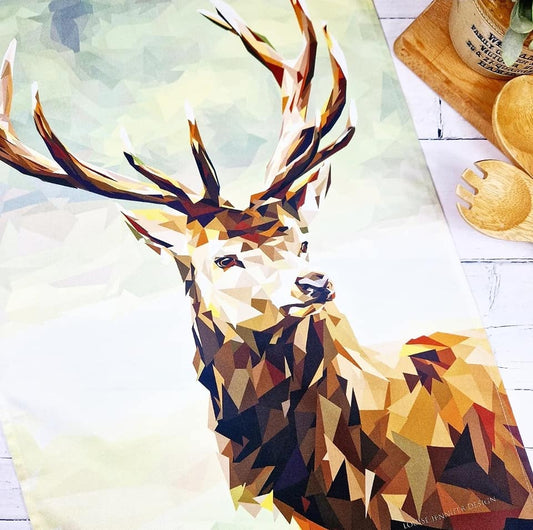 RED STAG tea towel