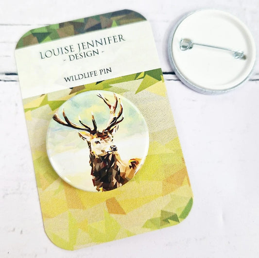RED STAG pin badge