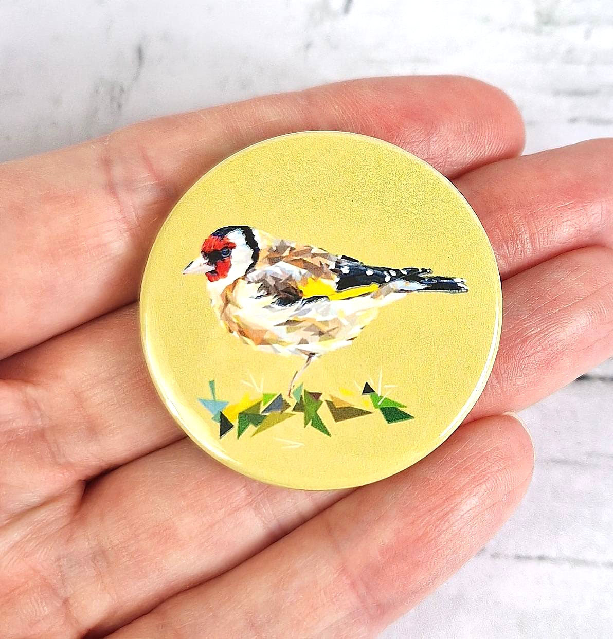 GOLDFINCH pin badge