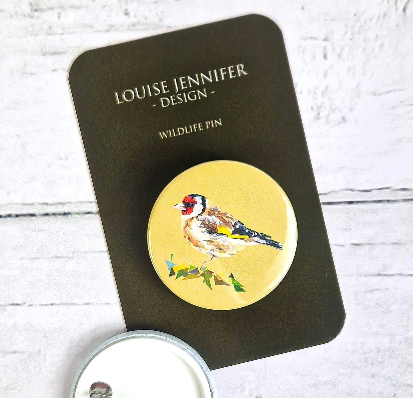GOLDFINCH pin badge
