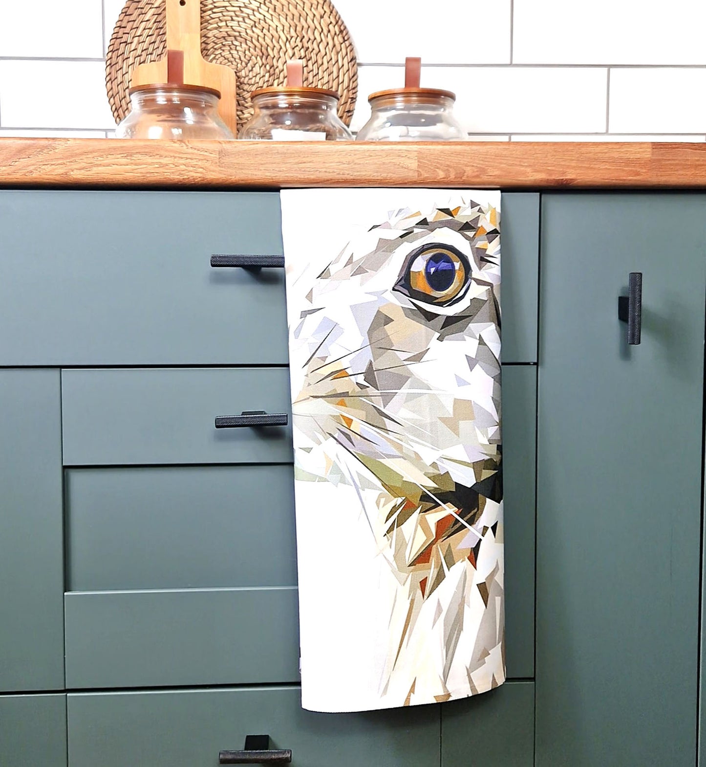 'SALE' Mountain hare tea towel | 100% cotton | Scottish wildlife design