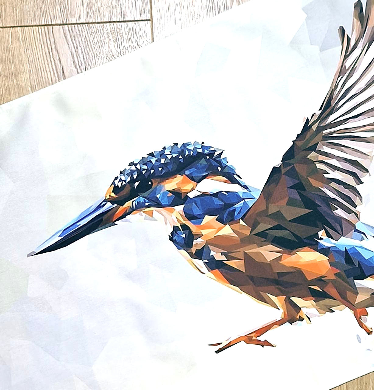 KINGFISHER cotton tea towel *NEW