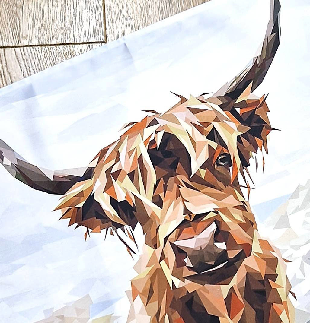 HIGHLAND COW tea towel *NEW