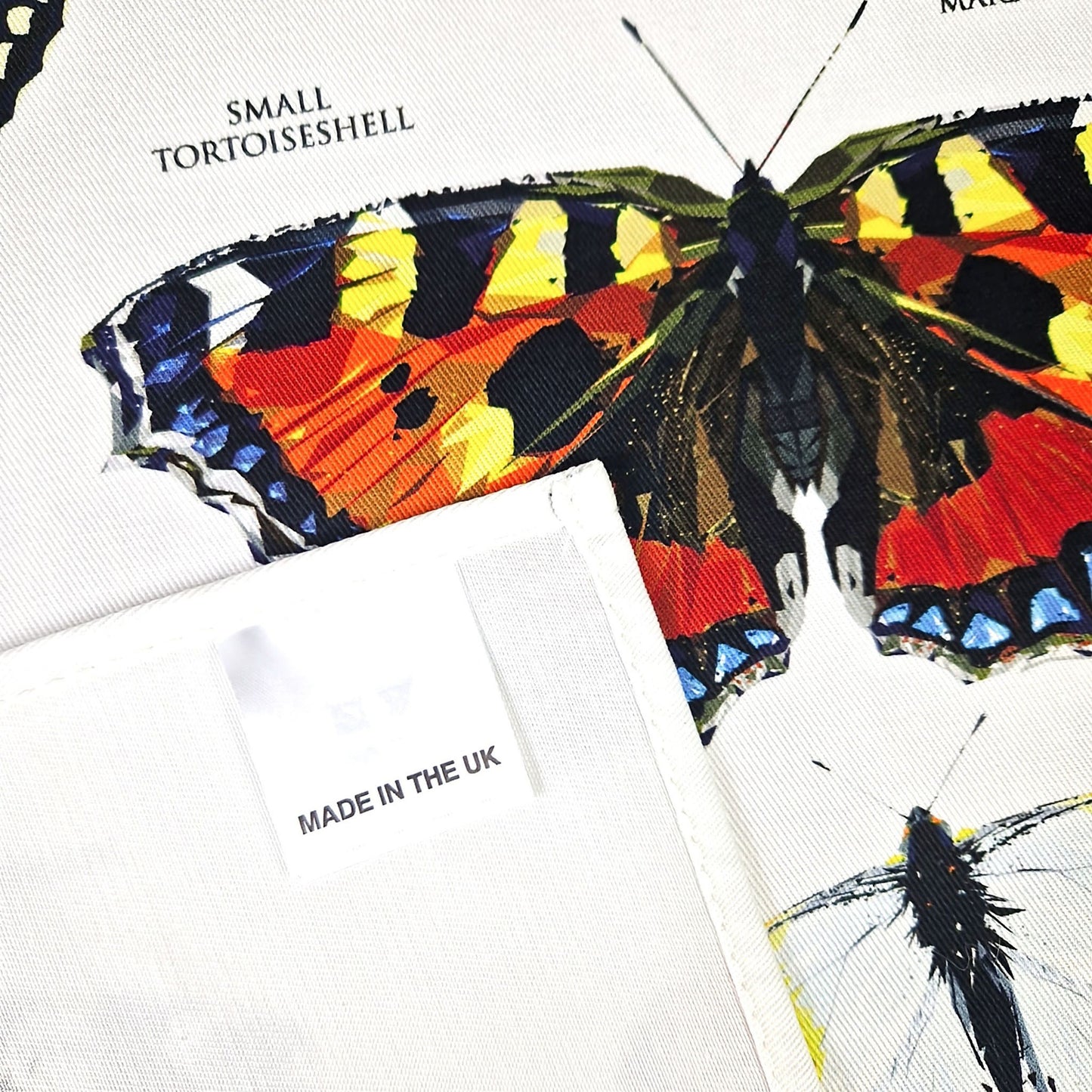 BUTTERFLIES OF BRITAIN cotton tea towel - 50% OFF APPLIED AT CHECKOUT
