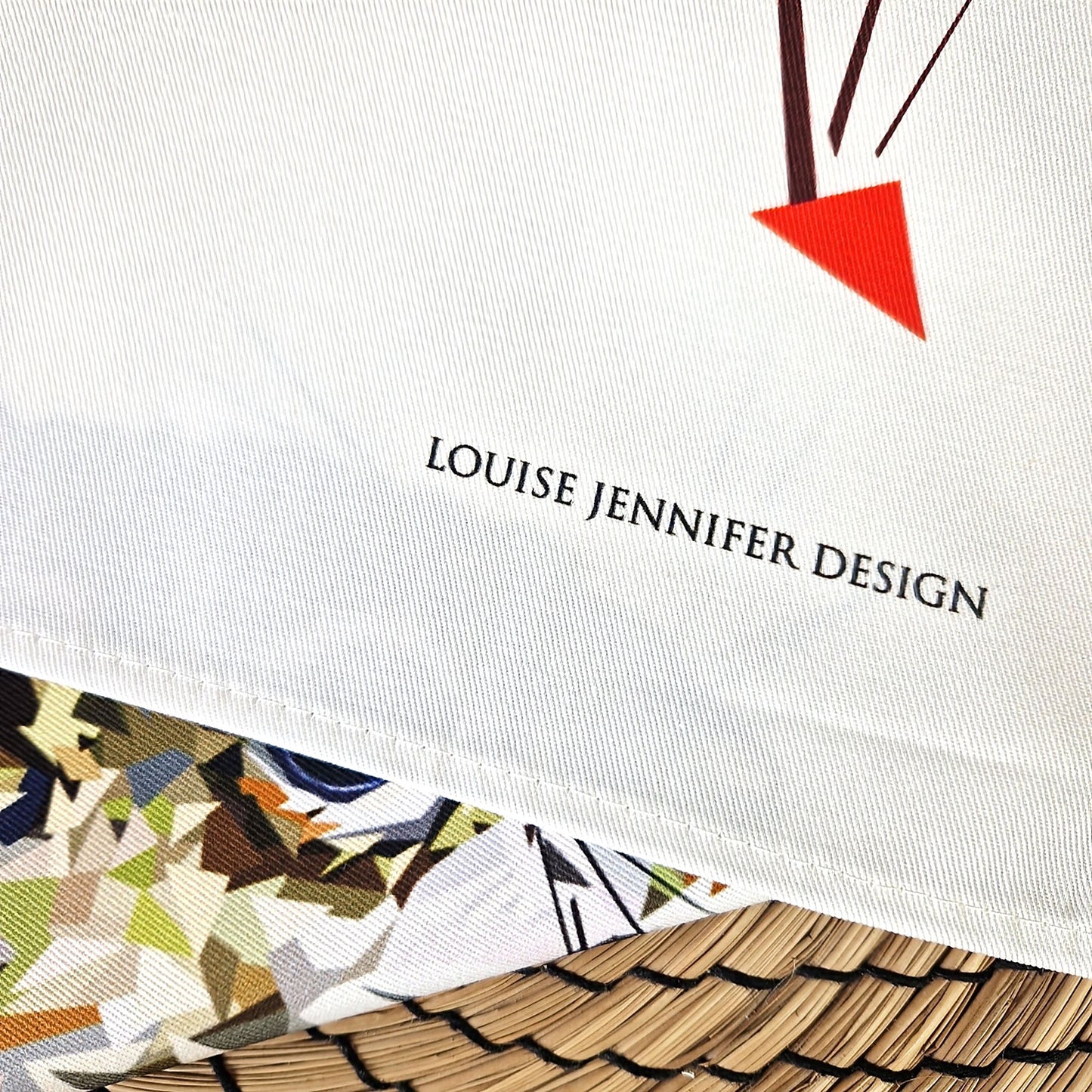 RED SQUIRREL cotton tea towel - 50% OFF APPLIED AT CHECKOUT