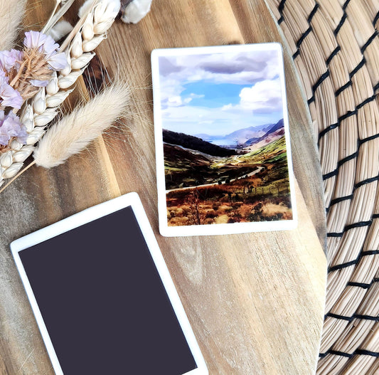 Glen Docherty Viewpoint illustration | Ceramic fridge magnet | Scottish gift