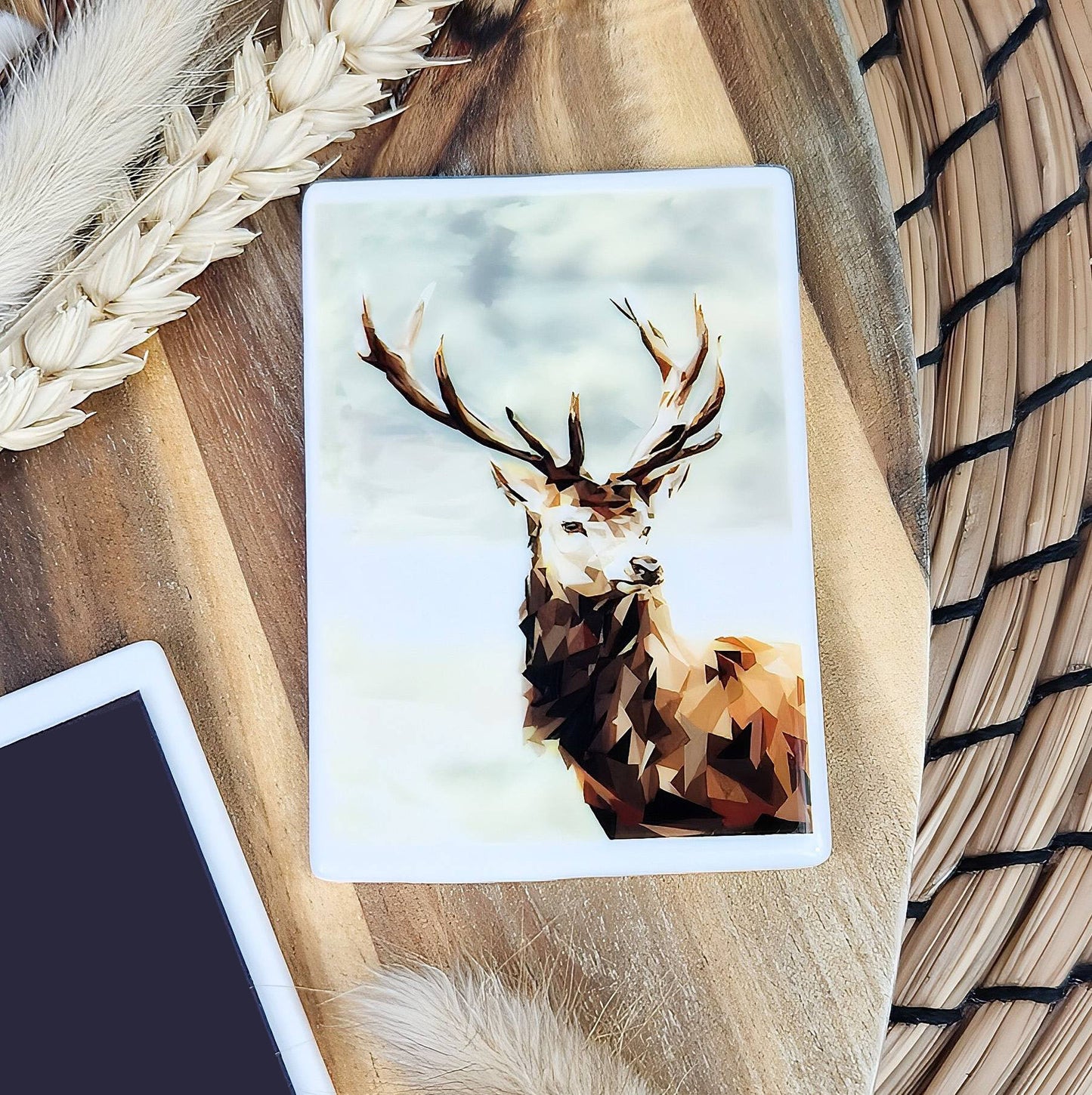 Red stag illustration | Ceramic fridge magnet | Scottish wildlife