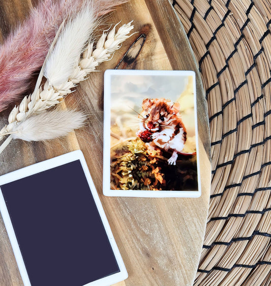 Field mouse illustration | Ceramic fridge magnet | Woodland creatures