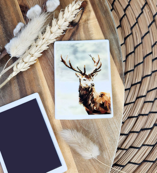 Red stag illustration | Ceramic fridge magnet | Scottish wildlife