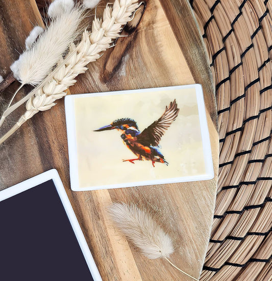 Kingfisher bird illustration | Ceramic fridge magnet | British birds