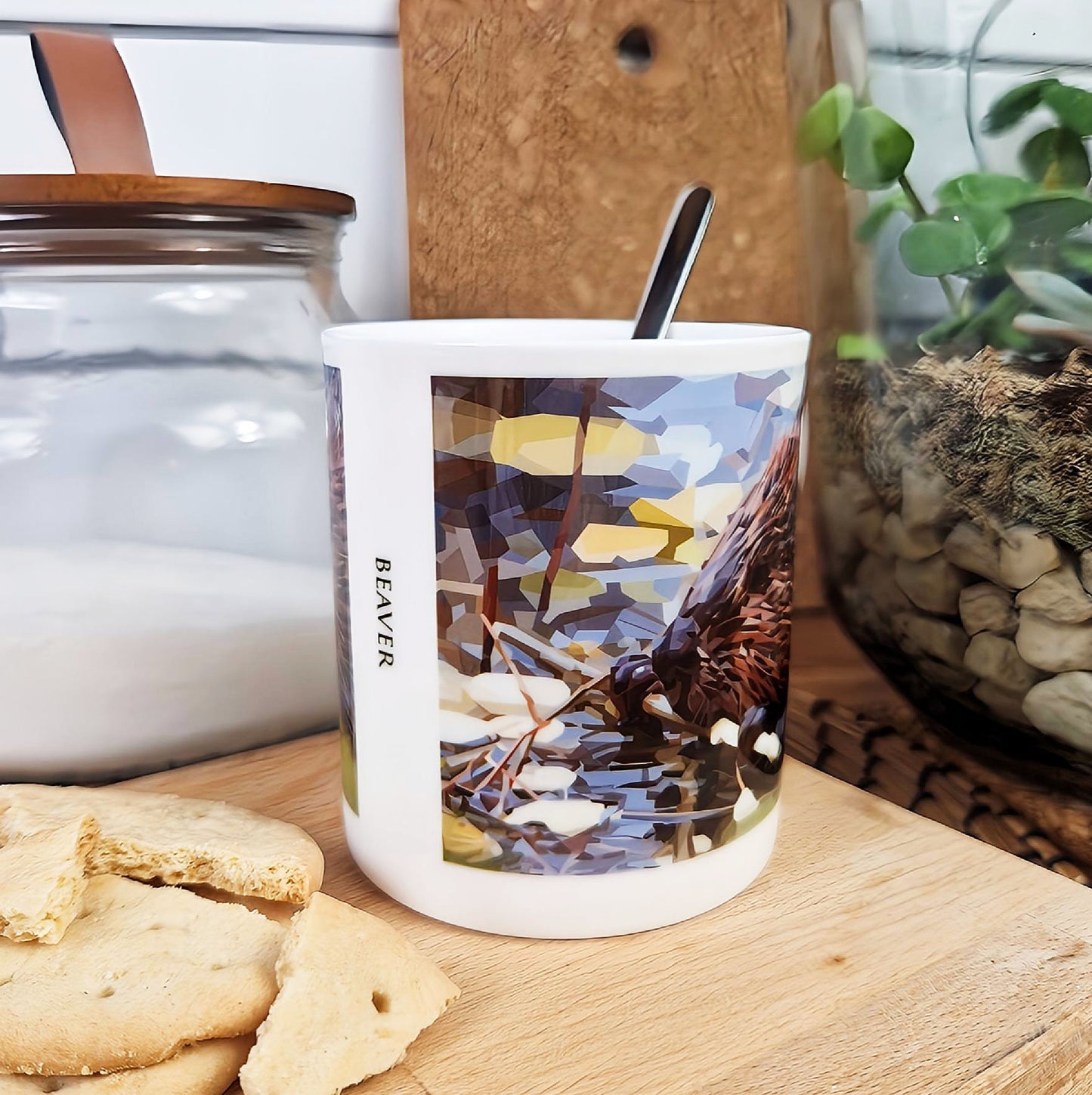 Beaver illustration | Bone China mug | British wildlife