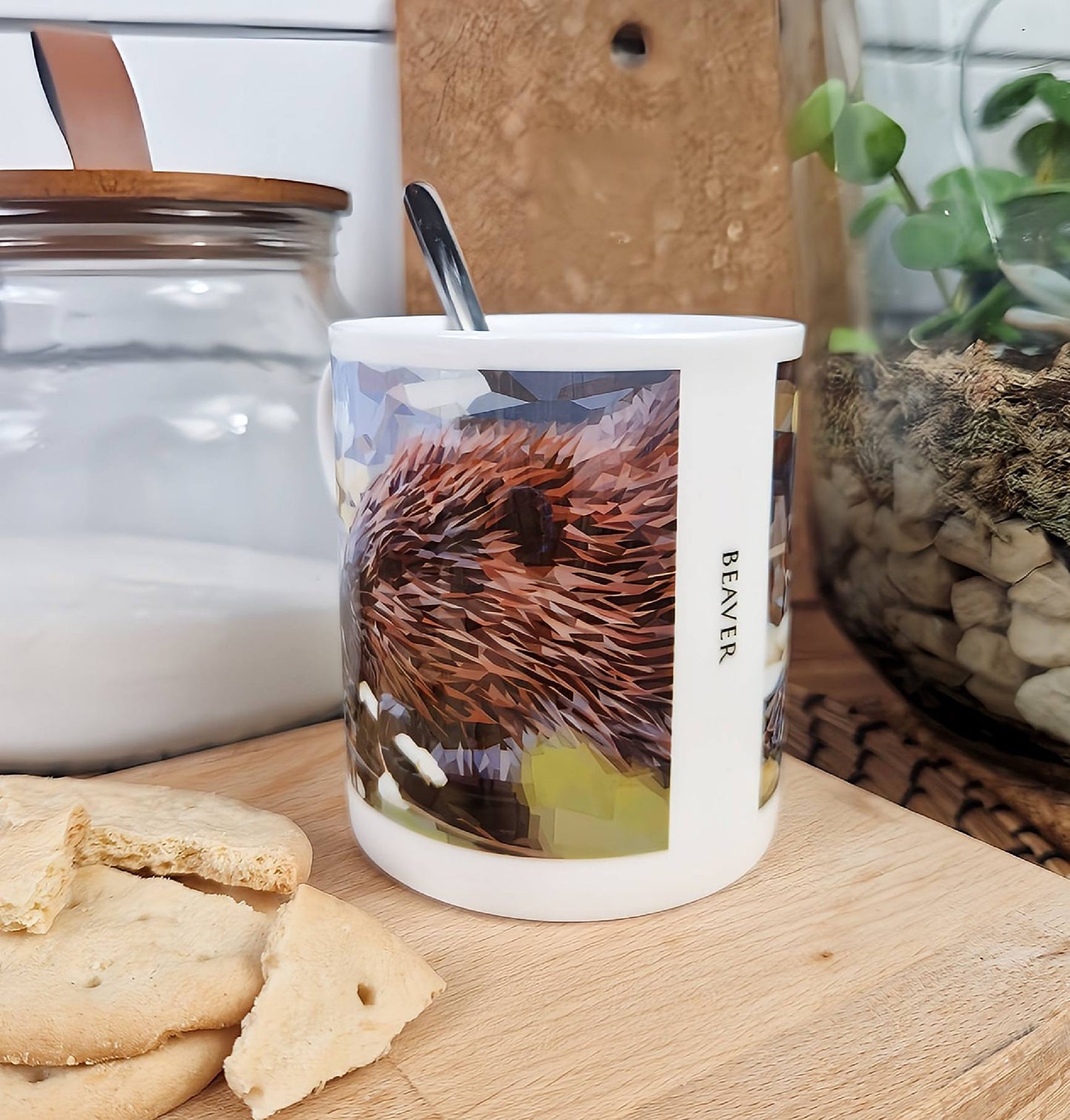 Beaver illustration | Bone China mug | British wildlife