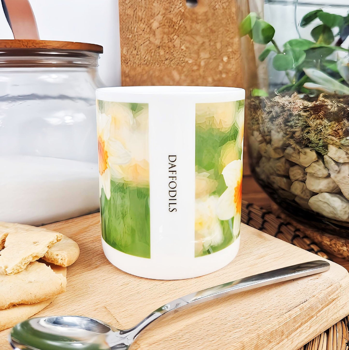 Daffodil flowers illustration | Bone China mug | British flowers