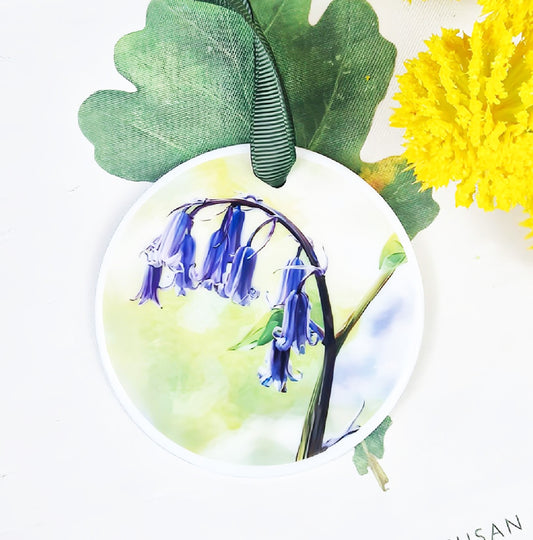 BLUEBELL flower illustration | Hanging ceramic decoration