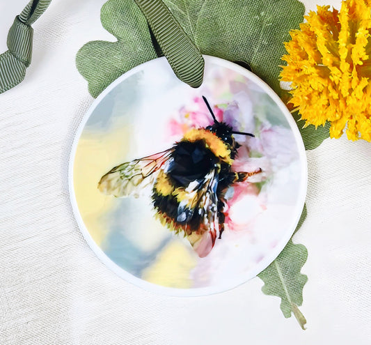 BUFF-TAILED BUMBLEBEE illustration | Hanging ceramic decoration