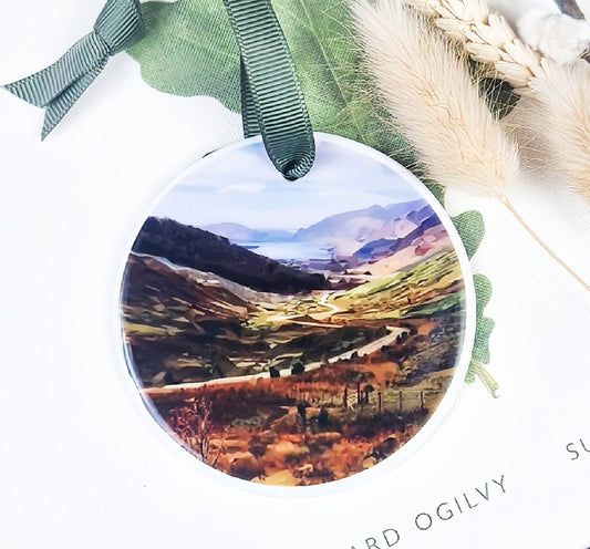 GLEN DOCHERTY Viewpoint illustration | Hanging ceramic decoration | Scottish *NEW