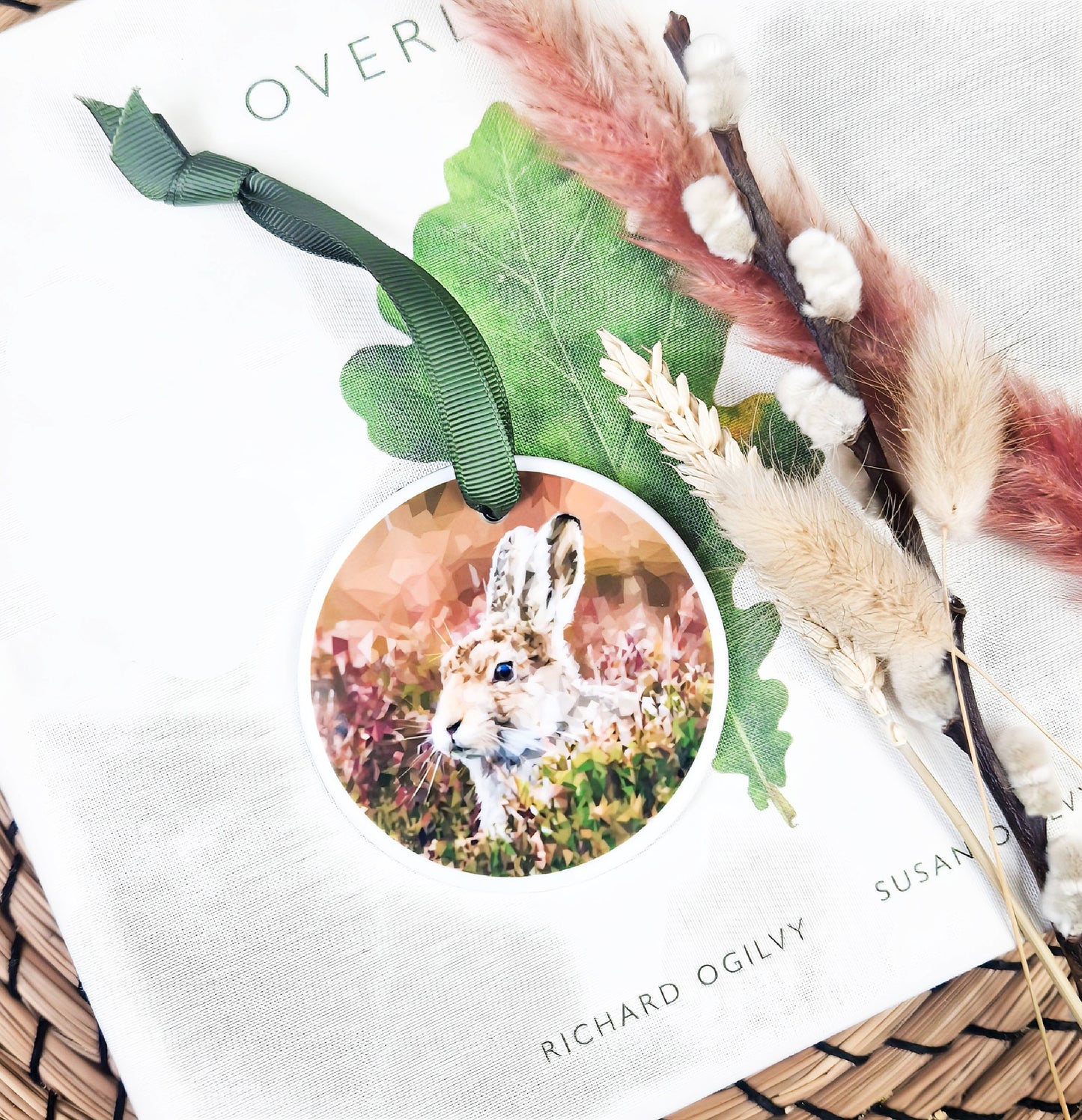 MOUNTAIN HARE illustration | Hanging ceramic decoration *NEW