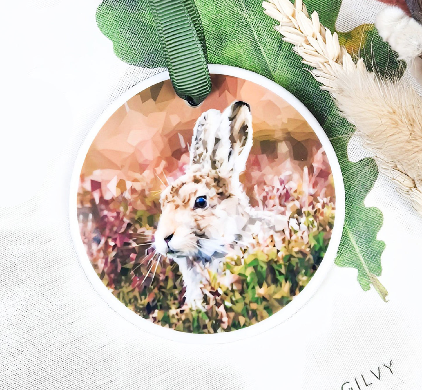 MOUNTAIN HARE illustration | Hanging ceramic decoration *NEW