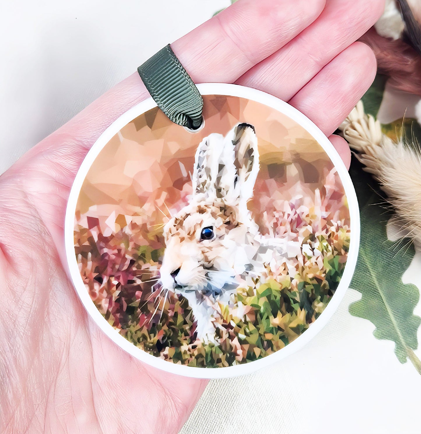 MOUNTAIN HARE illustration | Hanging ceramic decoration *NEW