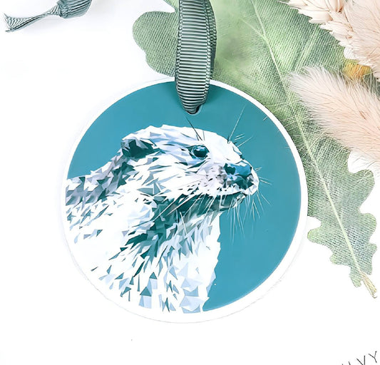 OTTER illustration | Hanging ceramic decoration