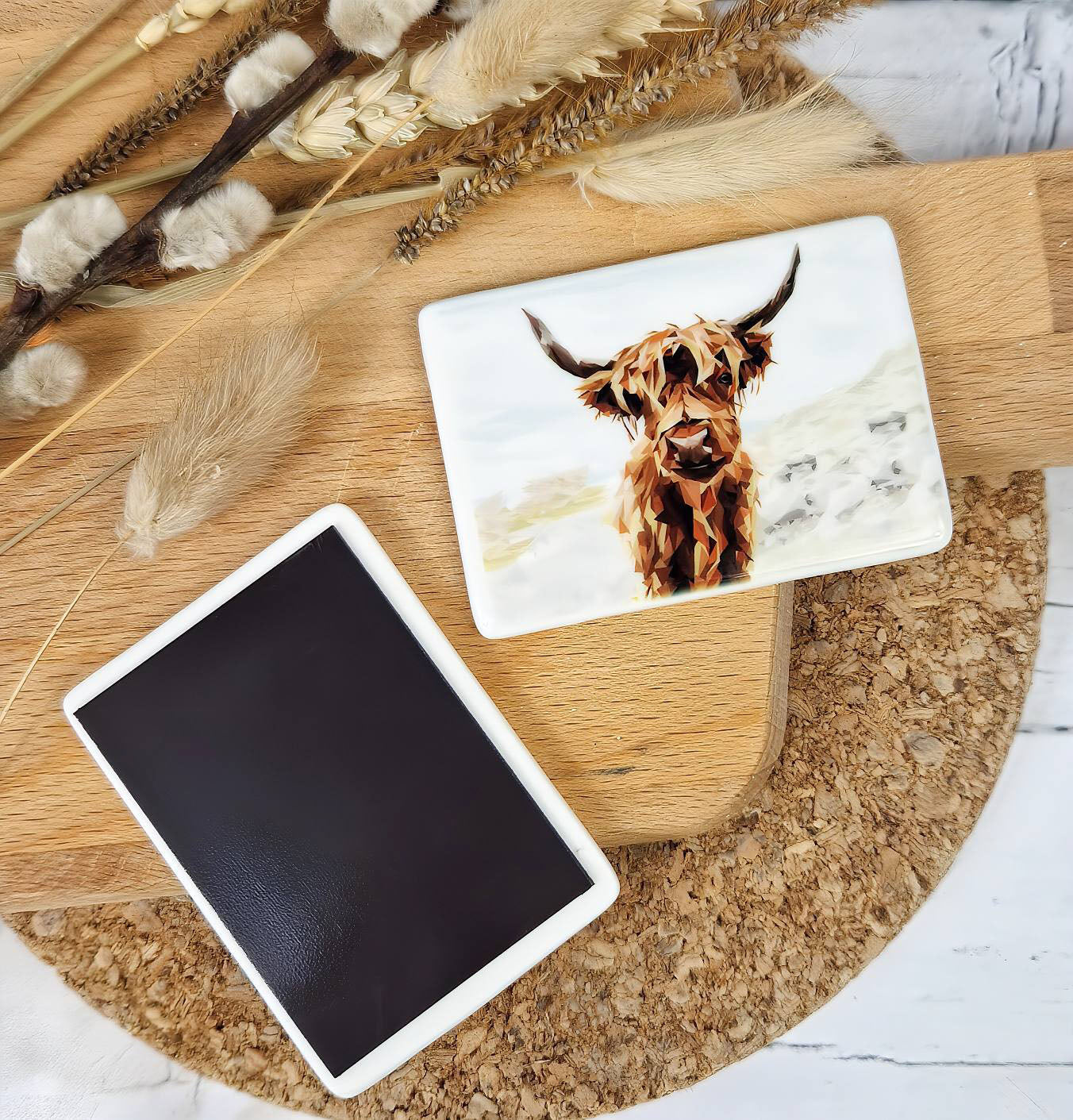 HIGHLAND COW ceramic magnet