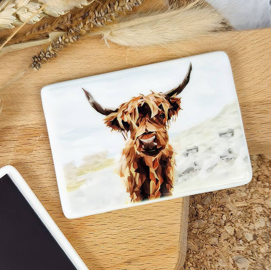 HIGHLAND COW ceramic magnet