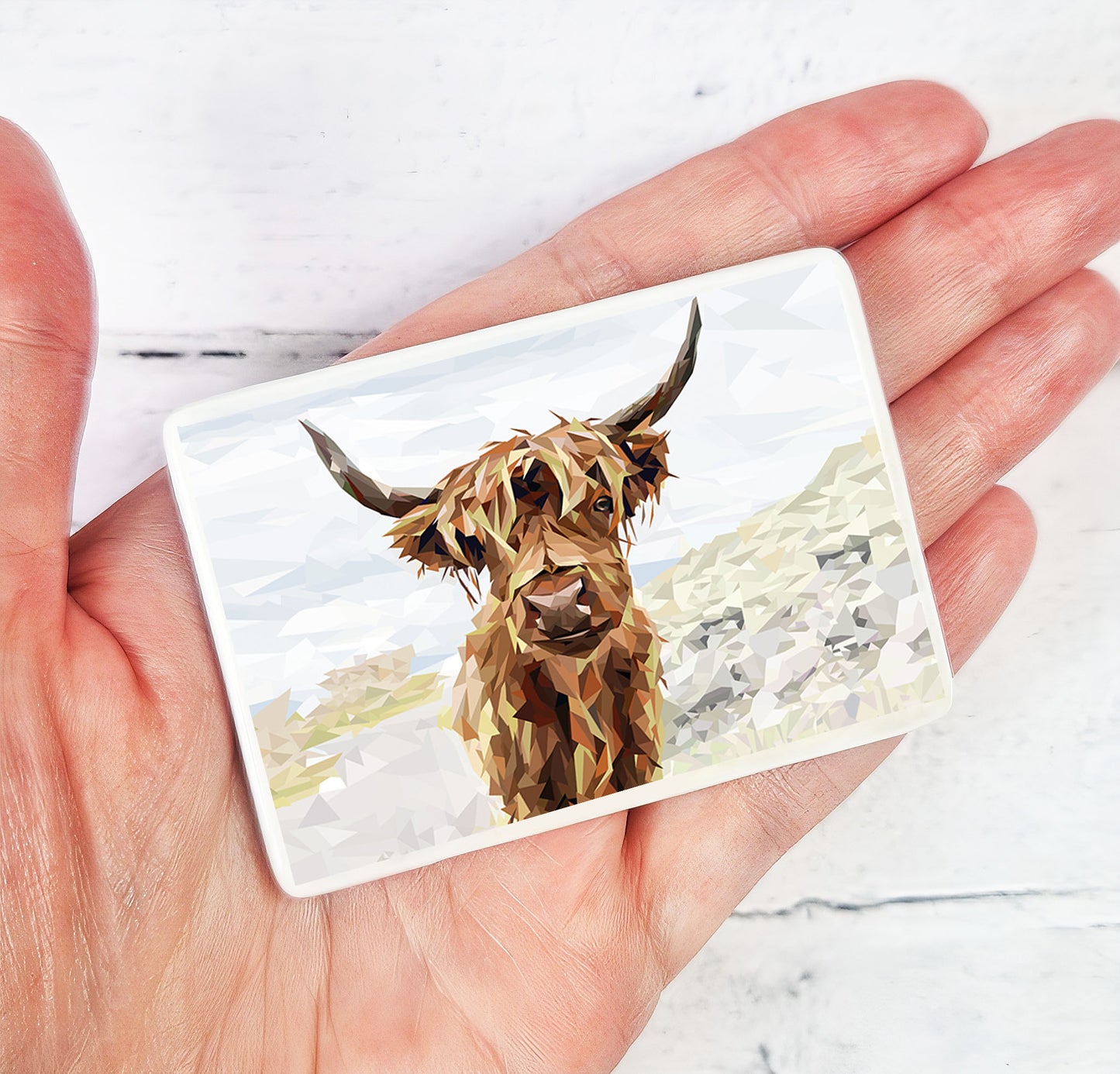 HIGHLAND COW ceramic magnet