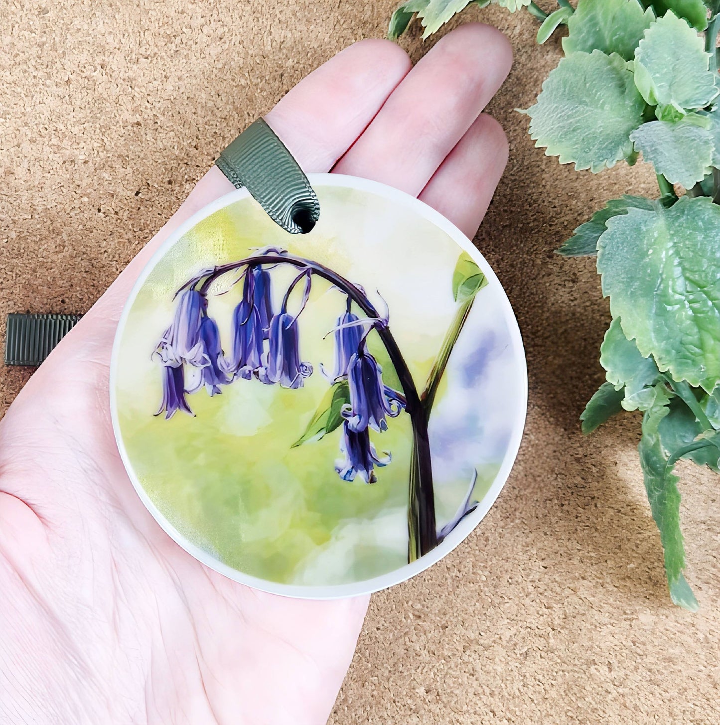 Bluebell flower illustration | Hanging ceramic decoration | Woodland flowers