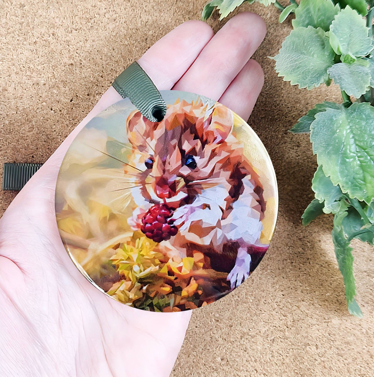 Field mouse illustration | Hanging ceramic decoration | Woodlands