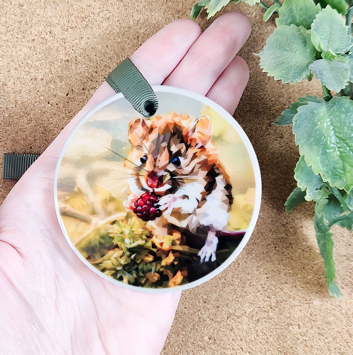 Field mouse illustration | Hanging ceramic decoration | Woodlands