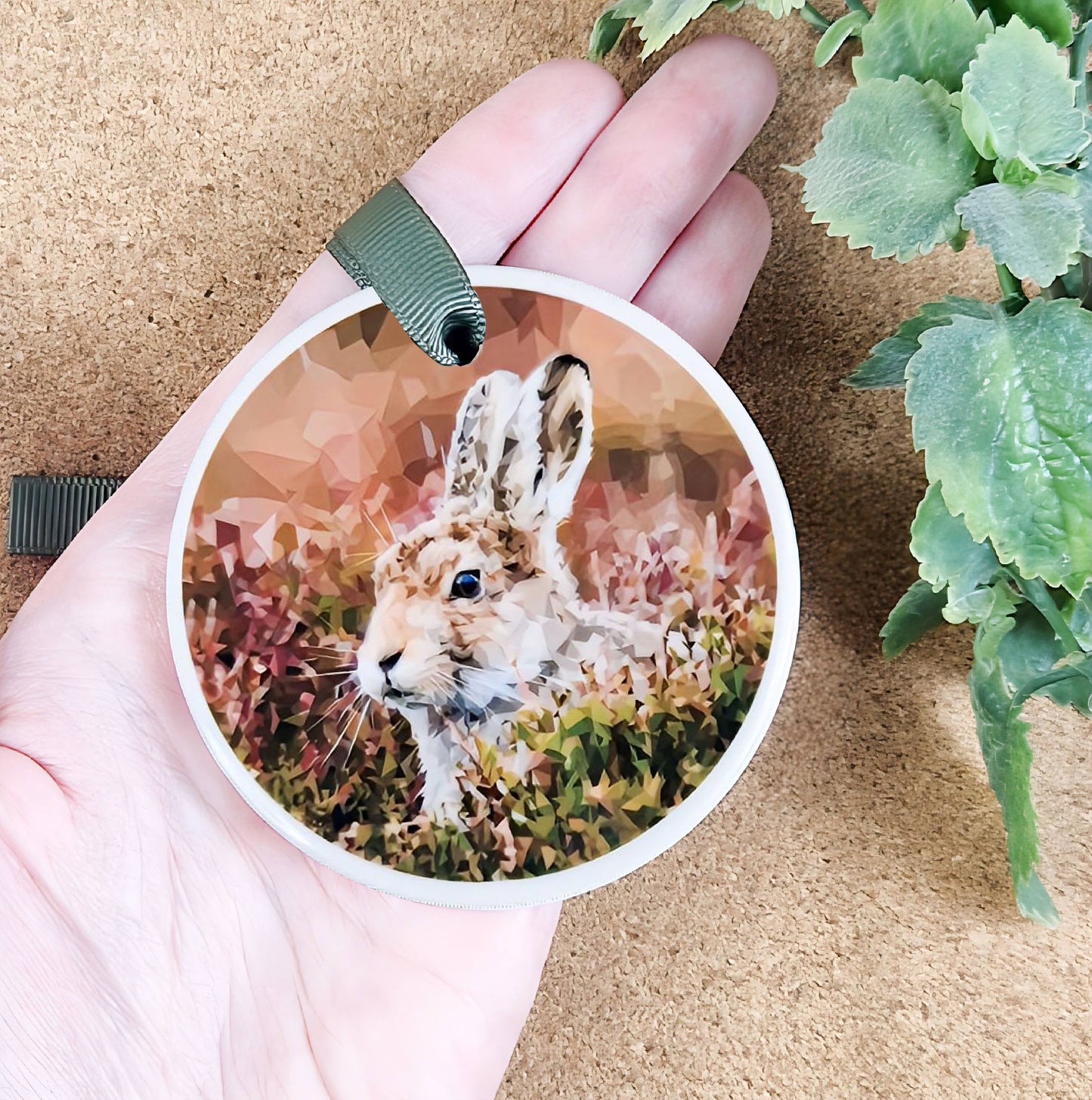 Mountain hare illustration | Hanging ceramic decoration *NEW