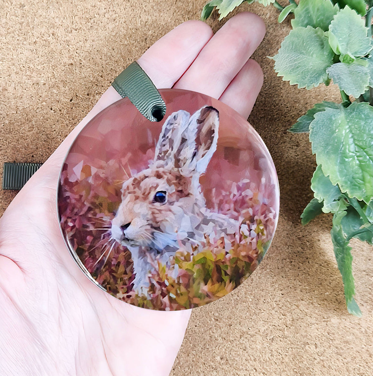 Mountain hare illustration | Hanging ceramic decoration *NEW