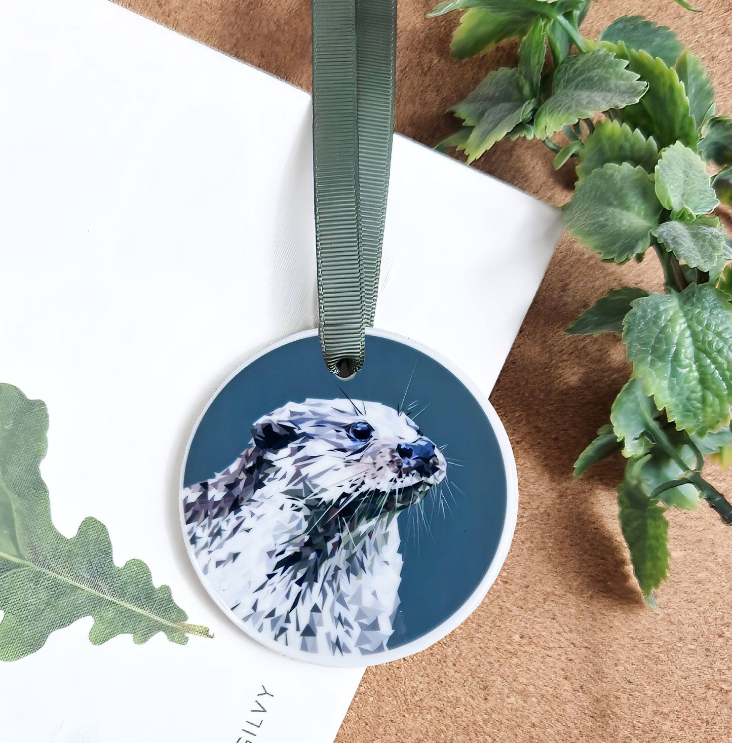 Otter illustration | Hanging ceramic decoration