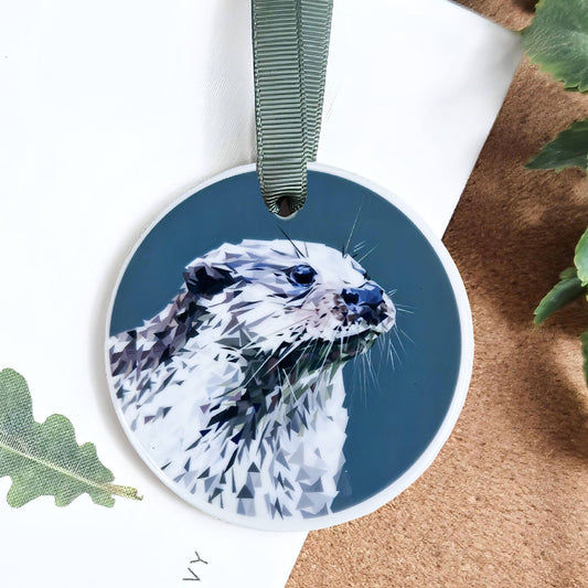 Otter illustration | Hanging ceramic decoration