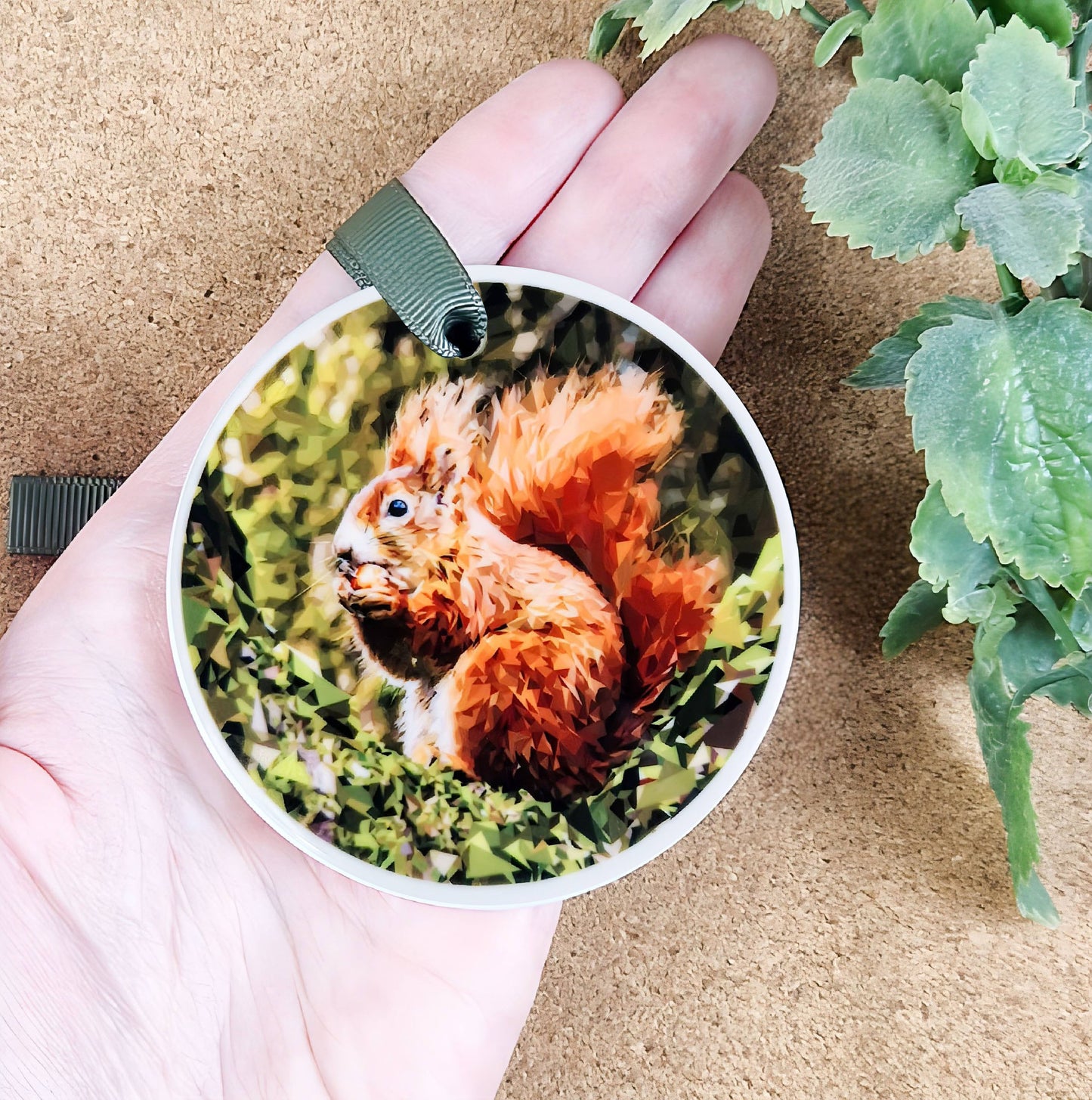 Red squirrel illustration | Hanging ceramic decoration *NEW