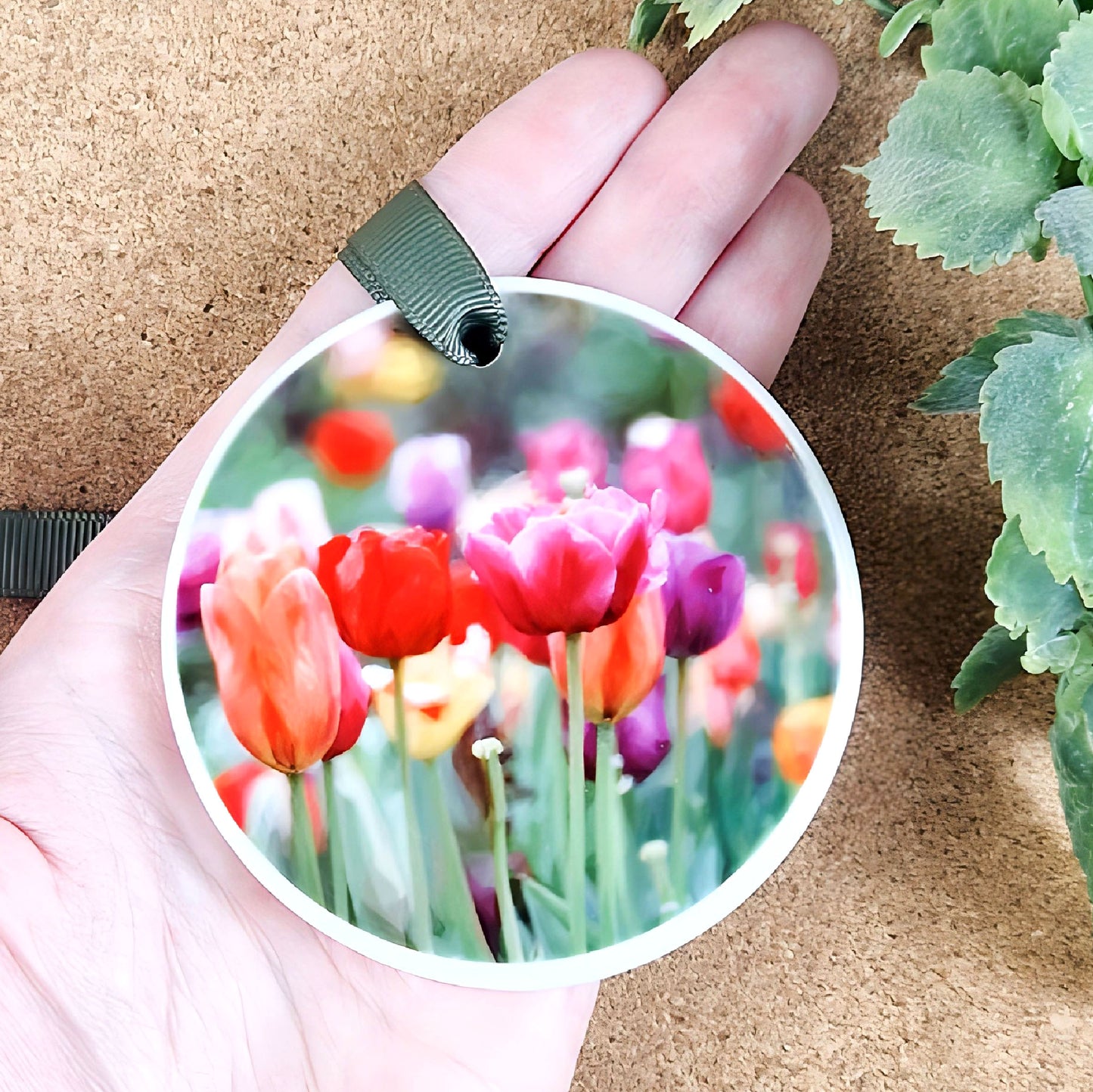 Tulips flower illustration | Hanging ceramic decoration | British flowers