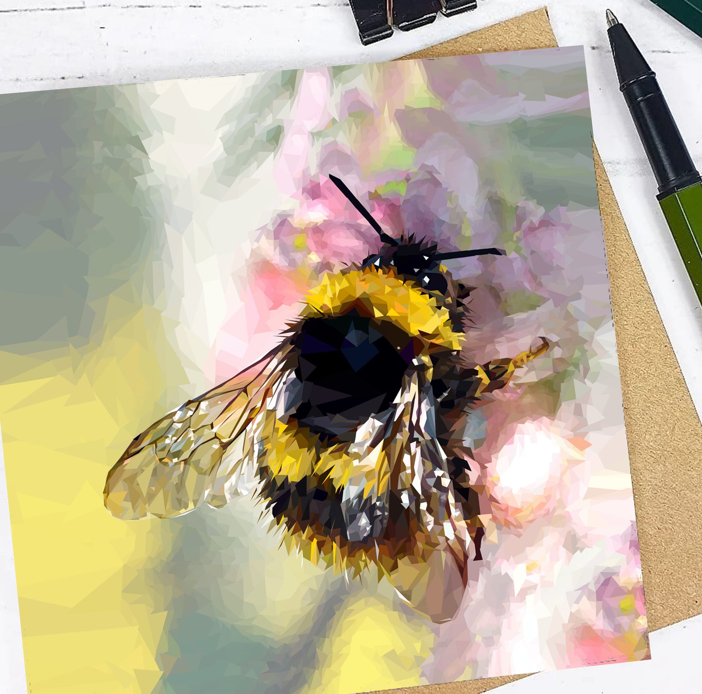 BUFF-TAILED BUMBLEBEE greeting card