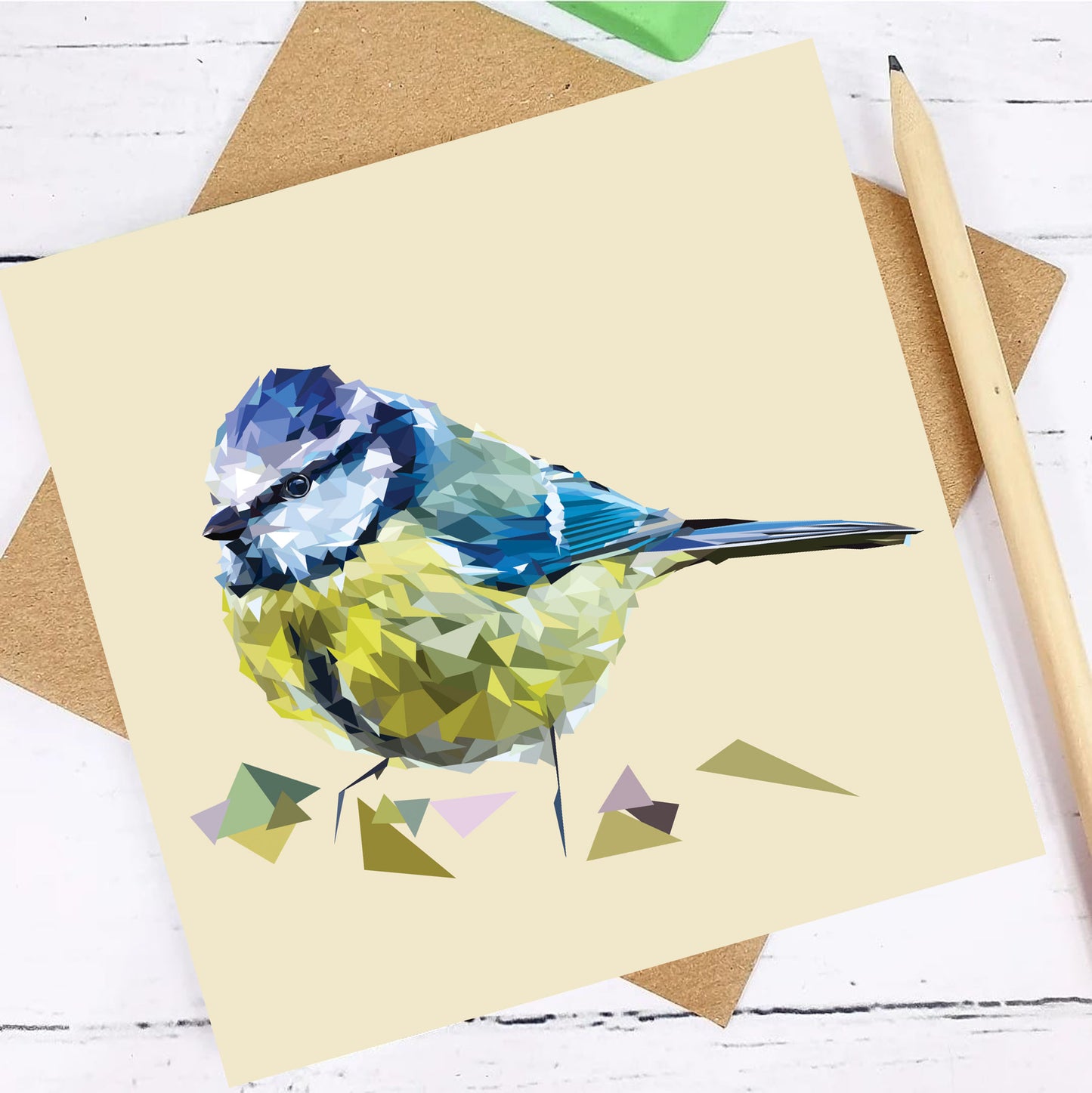 BLUE TIT greeting card