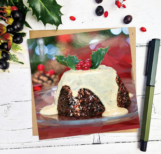 CHRISTMAS PUDDING greeting card *NEW