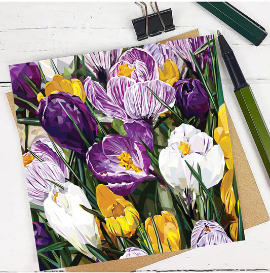 CROCUS greeting card