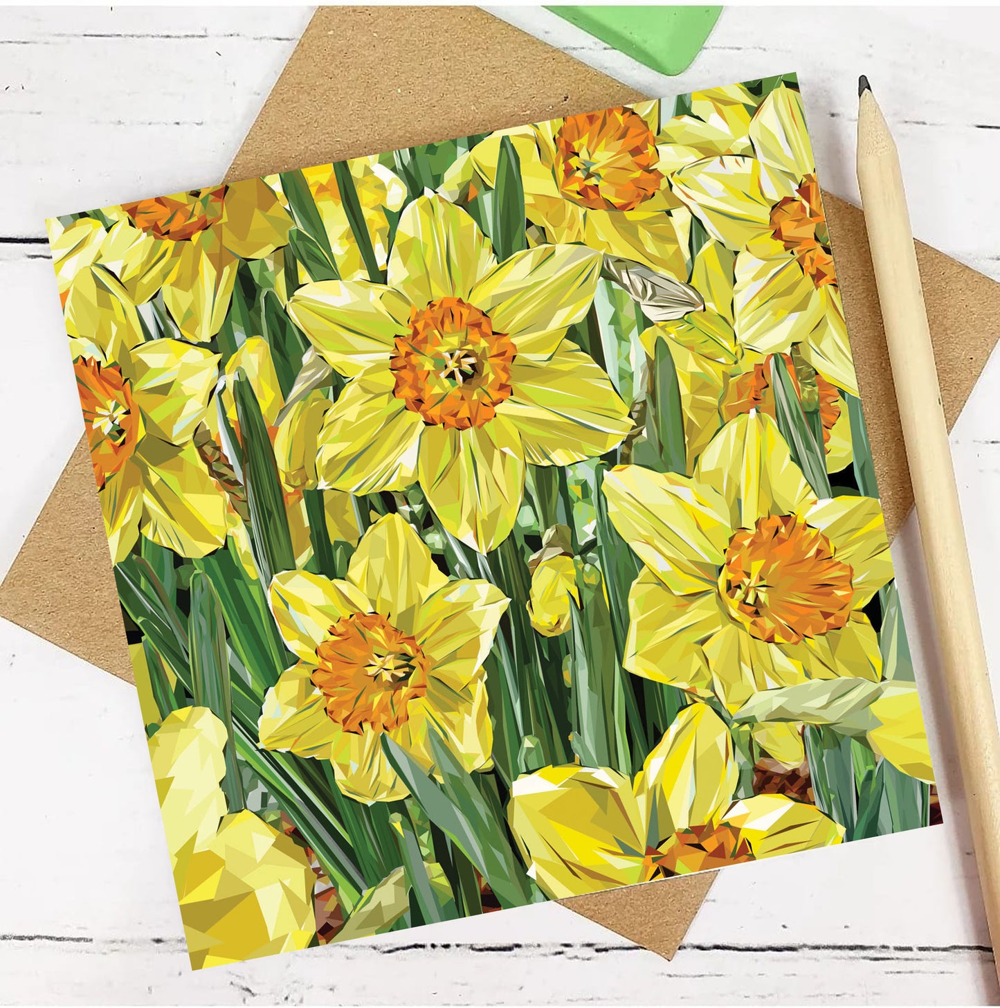 DAFFODILS seed greeting card