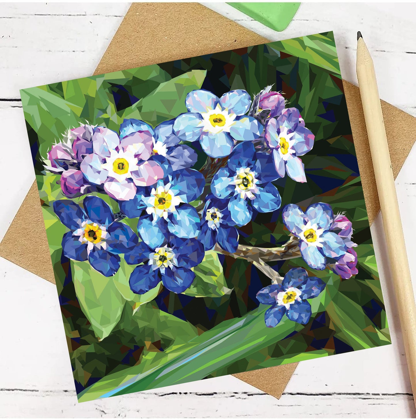 FORGET-ME-NOT seed greeting card