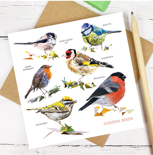 GARDEN BIRDS greeting card